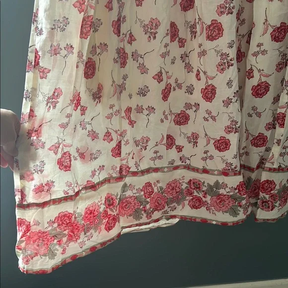 Jessica Simpson Pink Red Ruffled Wrap Midi Dress - Picture 5 of 8